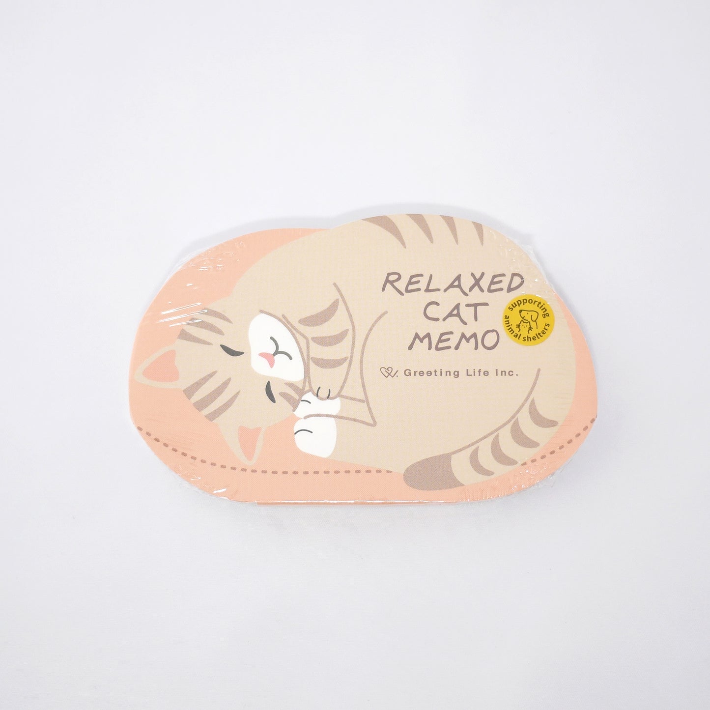 Die Cut Memo Pad - Relaxed Cat