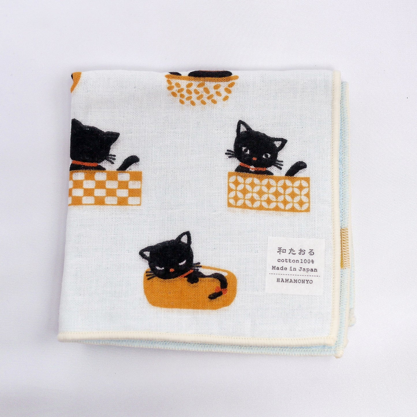 Hamamonyo "A Catnap" 100% Cotton Hand Towel
