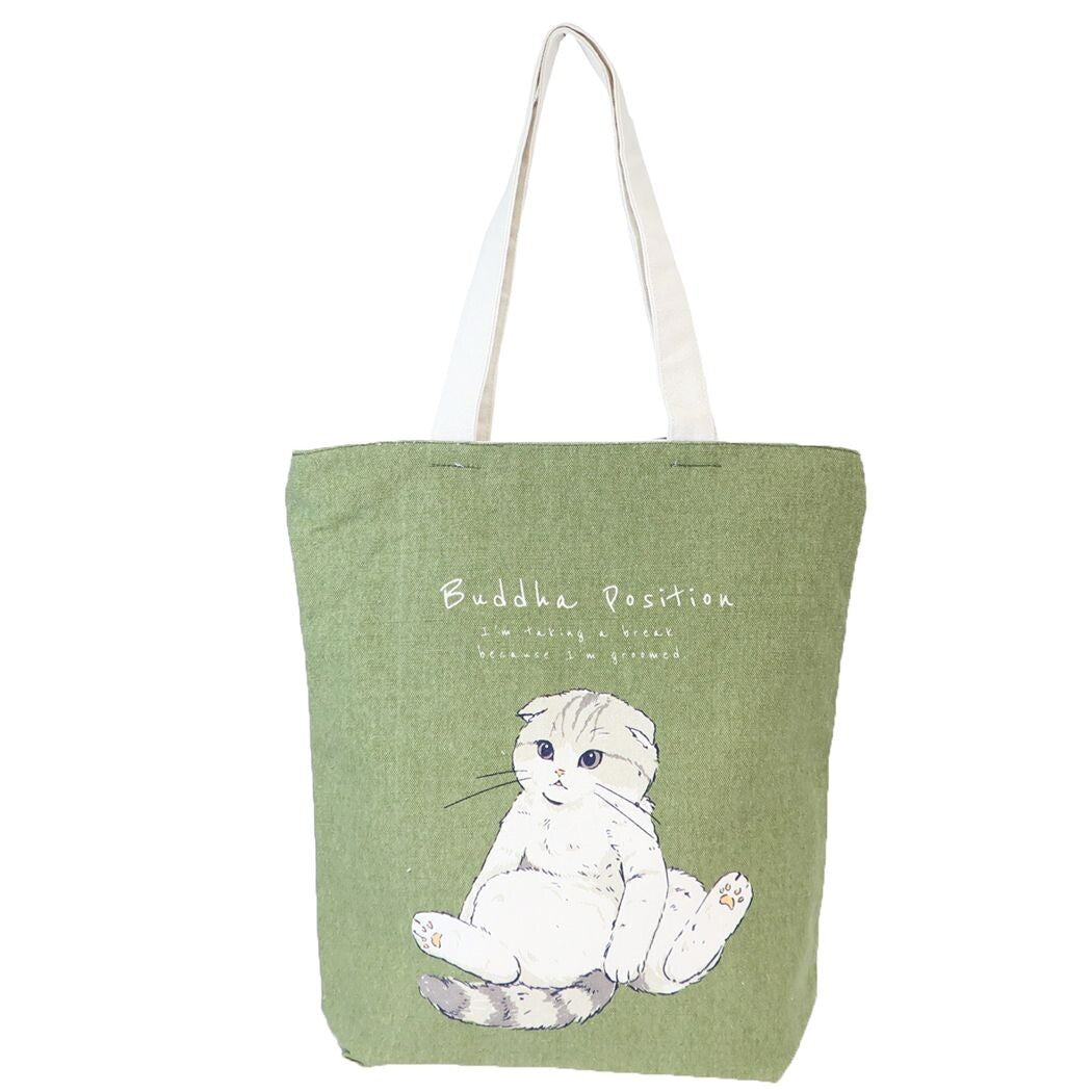 Kitty in Buddha Position Tote Bag