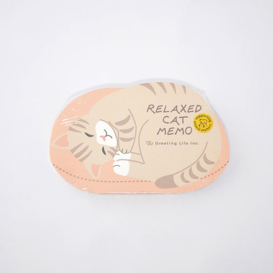 Die Cut Memo Pad - Relaxed Cat