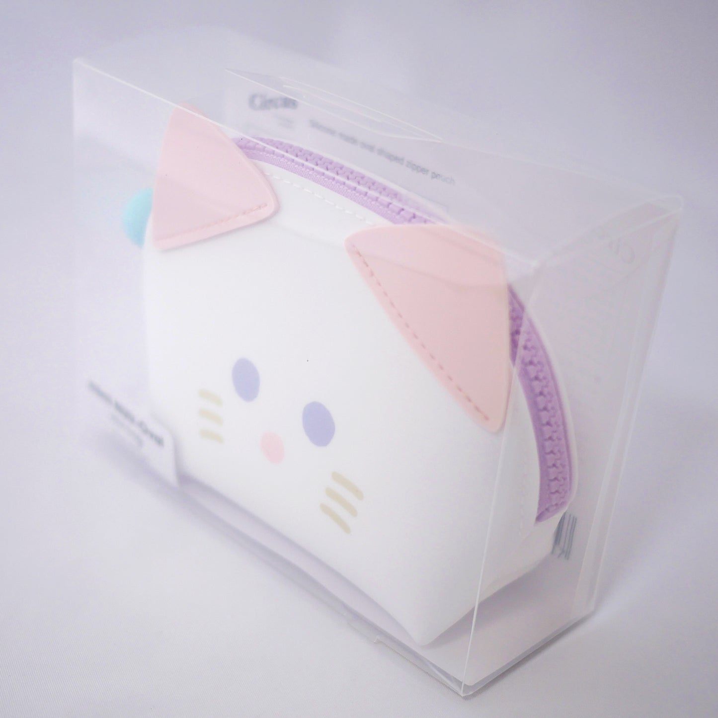 mimi NUU-Oval Pouch - Merry White Cat