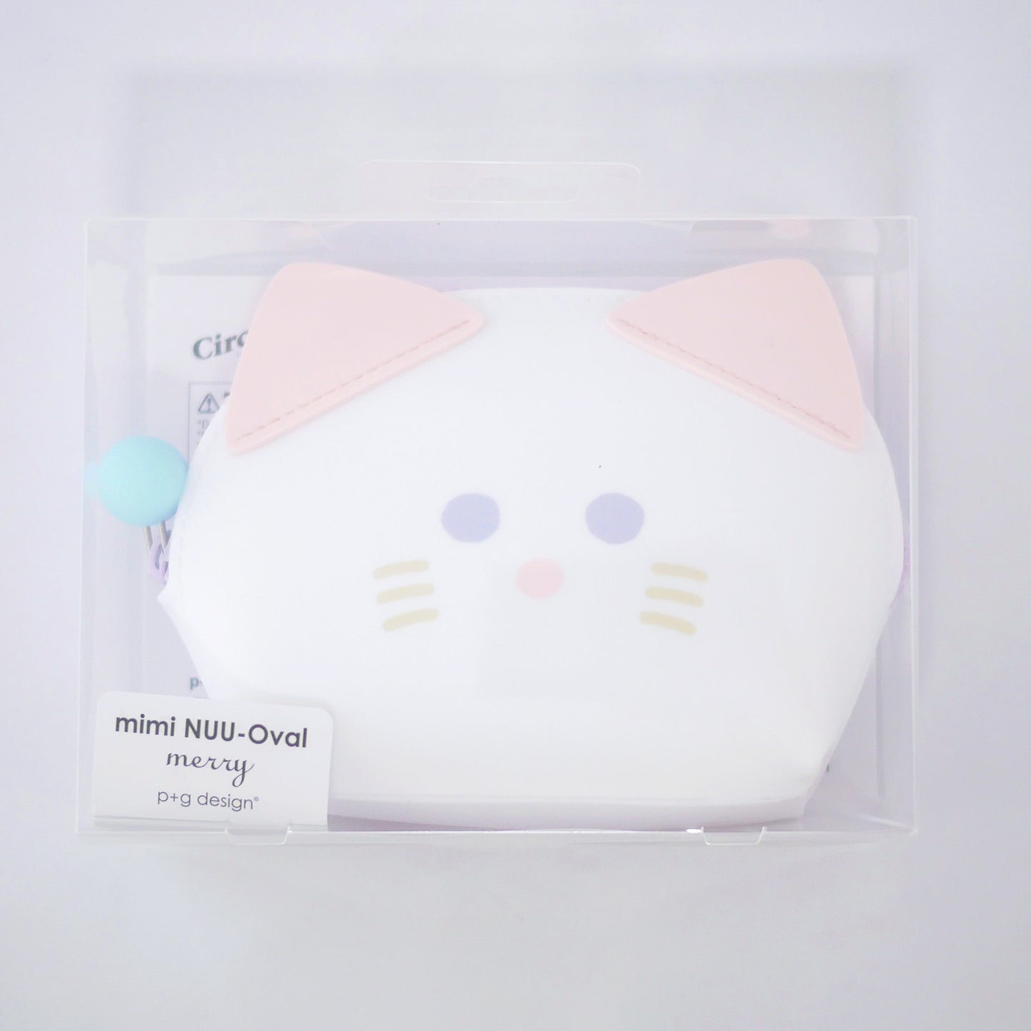 mimi NUU-Oval Pouch - Merry White Cat