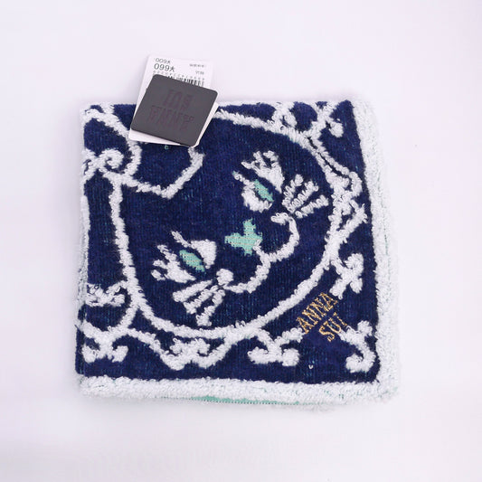 Anna Sui Cat Pattern Hand Towel Blue