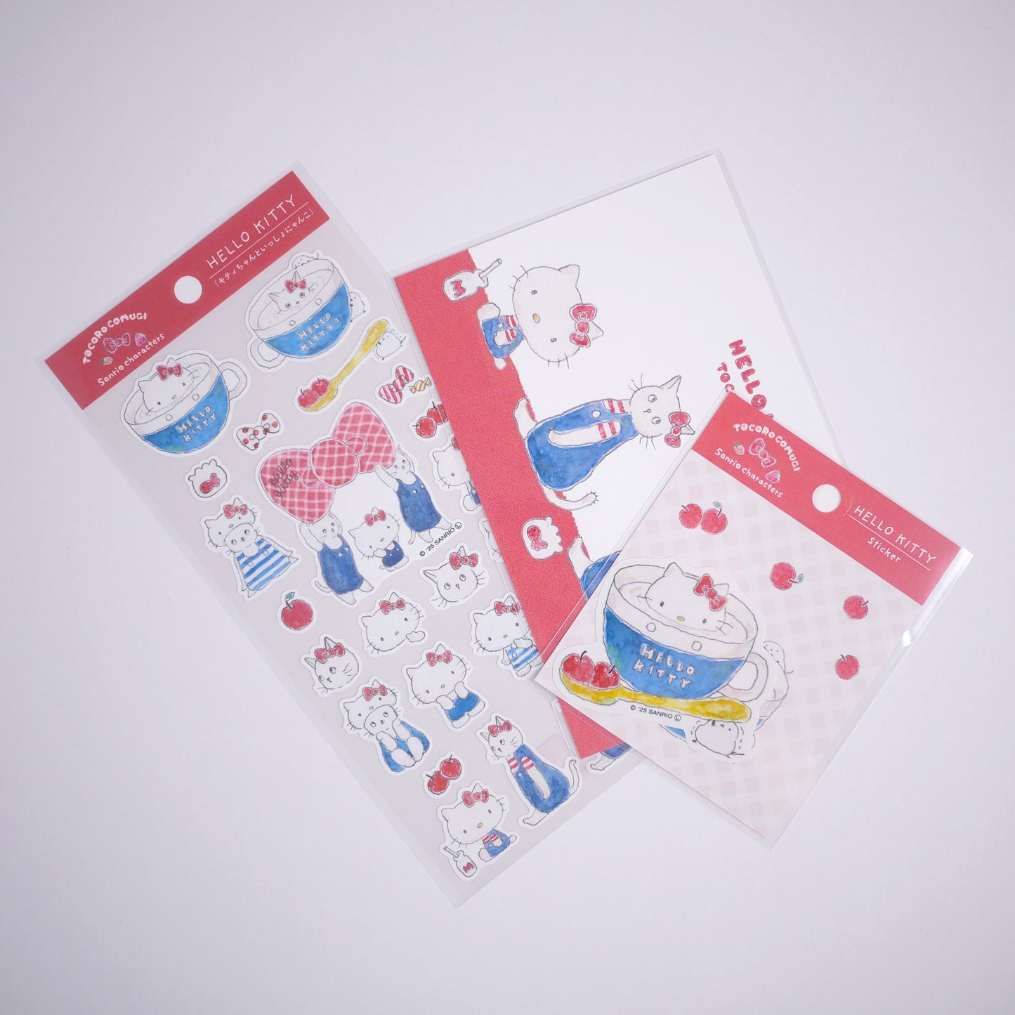 Tocorocomugi Hello Kitty Postcard and Sticker Bundle